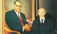 Sir Patrick Neill,  Q.C.,  Treasure of Gray's Inn,  standing next to the portrait of Dr. Ambedkar presented by the Dr. Ambedkar Memorial Committee,  Wolverhampton,  in 1974. It hangs in the Macgeagh Hall of the Inns of Court School of Law